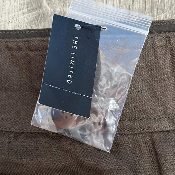 Women's The Limited 6 Small Chino Khakis Shorts Olive Green Linen Rolled Hem NWT - Picture 7 of 8